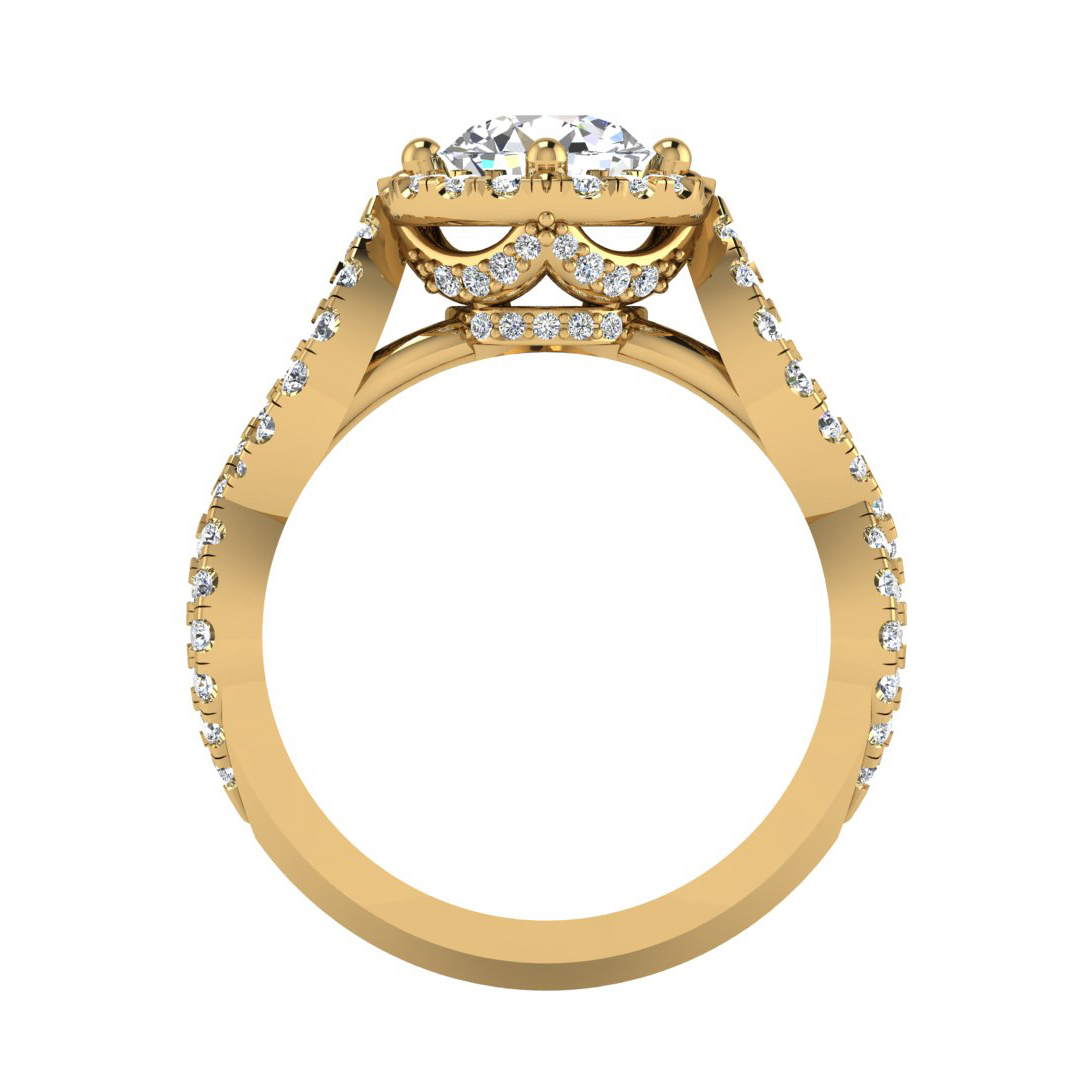 Oakley Halo Engagement Ring